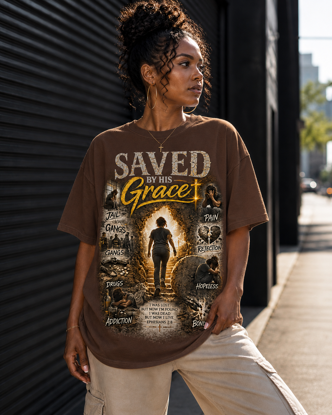saved by his grace tee (women's) saved by his grace tee (women's)
